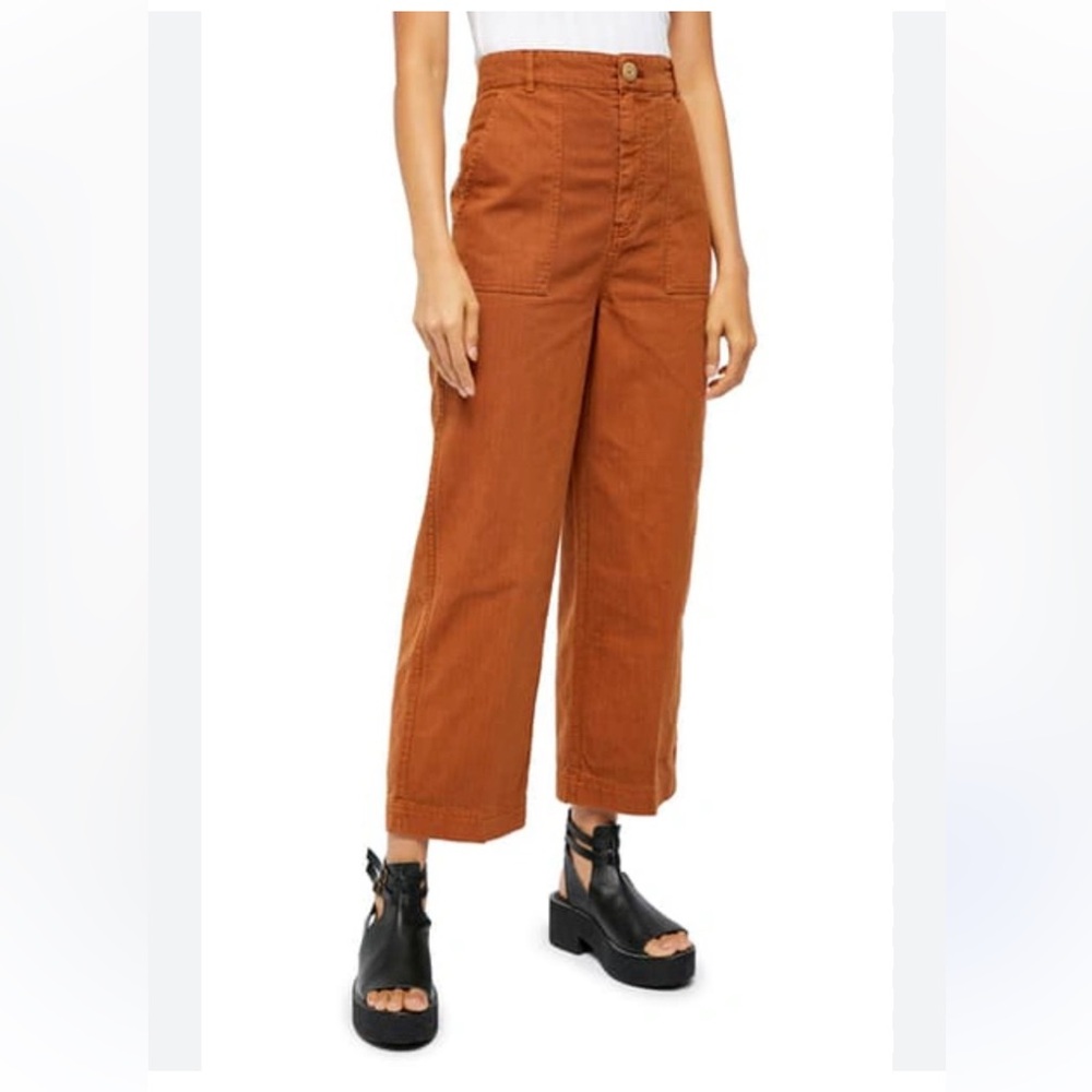 Free People Sunday Skies Ankle Cropped Pants